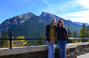 From the terrace of the Banff Springs Hotel