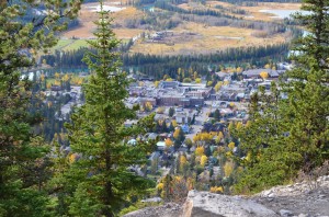 Downtown Banff from the Tunnel Mtn. I ascended