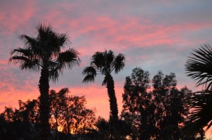 What a sunset with the glowing rising over the mountains