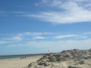 A nice breeze at the beach for kite flying