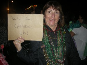 My sign worked very well! Lots more beads (too many to wear so we had to put most of them in a bag!)