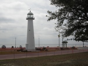 Biloxi's "iconic" lighthouse signifying it's resilience from many storms over the past 160+ years- built in 1848 using a cast iron shell lined with brick