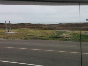 A view of the seashore from the RV