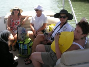 Getting ready for lunch on the boat