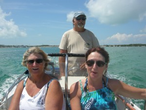 Islamorada - on the way to the "Sandbar" - brother Stephen, sister in law Sue and Kathy