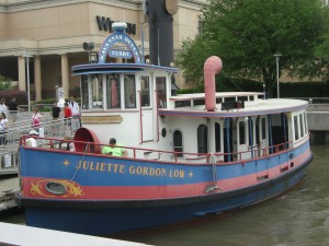 The ferry that took us across the river to the convention center