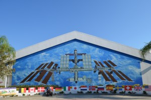 Tiled mural of International Space Station (ISS)