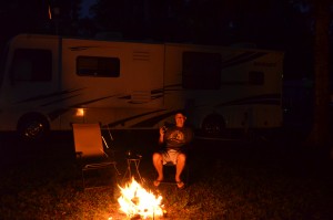 Rob enjoying the campfire
