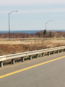 Driving I-90 along the south shore of Lake Erie - Many iceburgs still in the lake - Did we come home too early? 